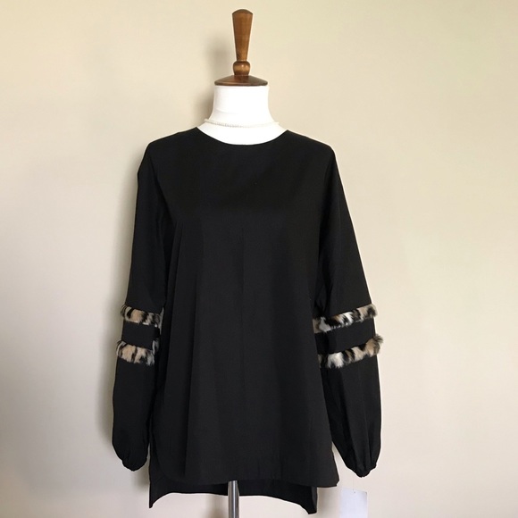 Zara long sleeve with faux leopard fur detail - Picture 4 of 8